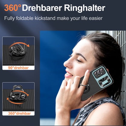 Phone Case for Samsung Galaxy S20 FE 4G / FE 5G / S20 Lite / S20 FE 2022 , Slide Lens Protection PC+TPU Kickstand Cover