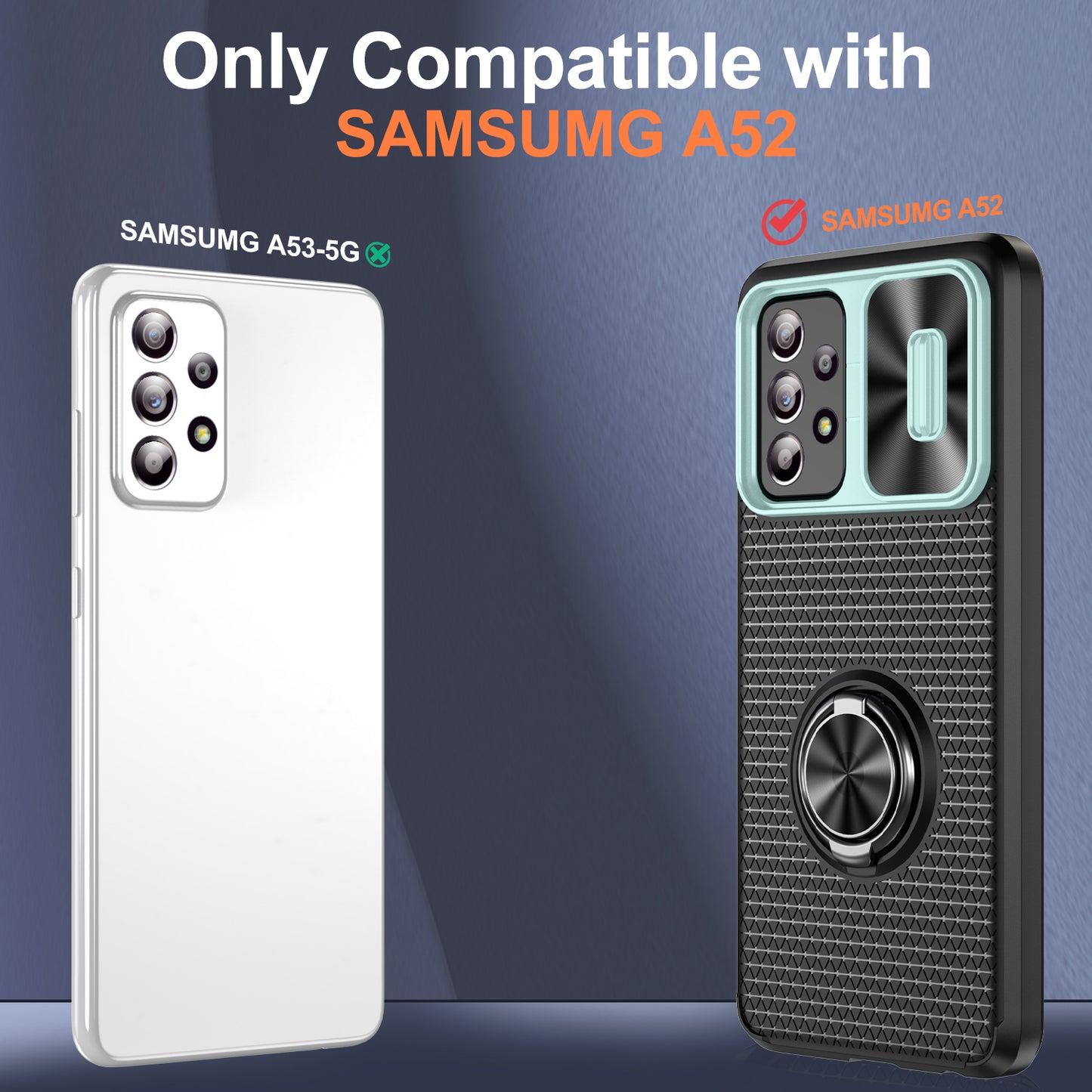 Phone Case for Samsung Galaxy S20 FE 4G / FE 5G / S20 Lite / S20 FE 2022 , Slide Lens Protection PC+TPU Kickstand Cover