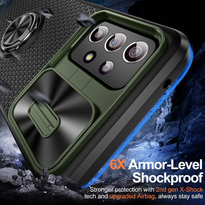 Phone Case for Samsung Galaxy S20 FE 4G / FE 5G / S20 Lite / S20 FE 2022 , Slide Lens Protection PC+TPU Kickstand Cover