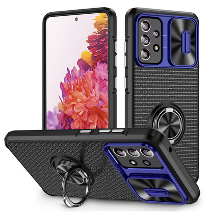 Phone Case for Samsung Galaxy S20 FE 4G / FE 5G / S20 Lite / S20 FE 2022 , Slide Lens Protection PC+TPU Kickstand Cover