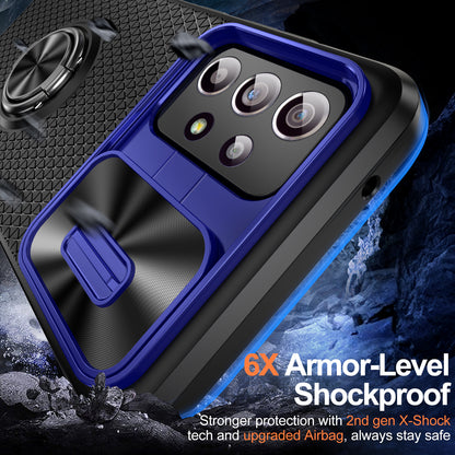 Phone Case for Samsung Galaxy S20 FE 4G / FE 5G / S20 Lite / S20 FE 2022 , Slide Lens Protection PC+TPU Kickstand Cover