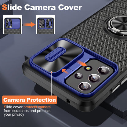 Phone Case for Samsung Galaxy S20 FE 4G / FE 5G / S20 Lite / S20 FE 2022 , Slide Lens Protection PC+TPU Kickstand Cover