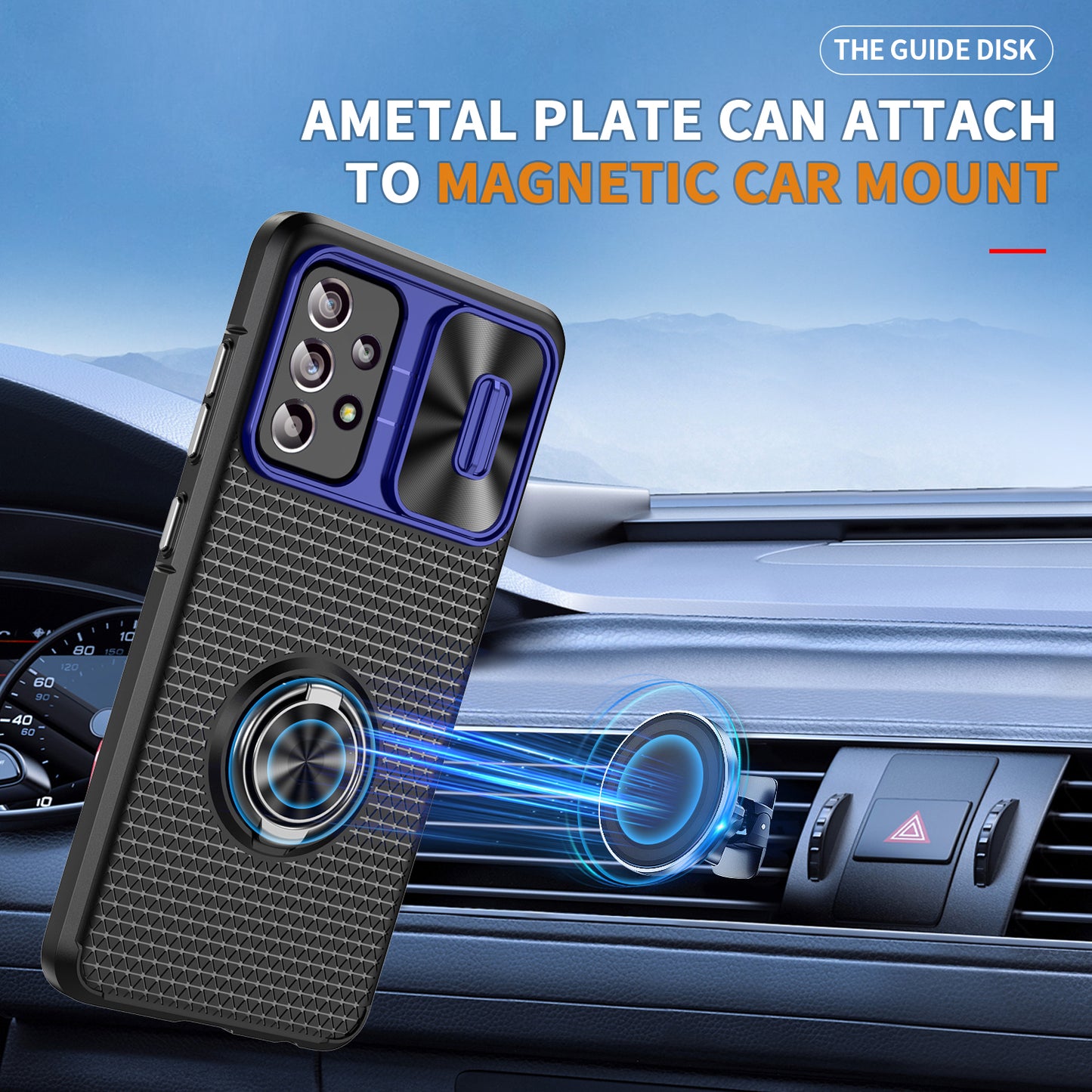 Phone Case for Samsung Galaxy S20 FE 4G / FE 5G / S20 Lite / S20 FE 2022 , Slide Lens Protection PC+TPU Kickstand Cover