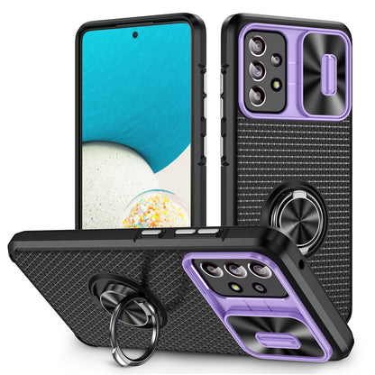 Phone Case for Samsung Galaxy S20 FE 4G / FE 5G / S20 Lite / S20 FE 2022 , Slide Lens Protection PC+TPU Kickstand Cover