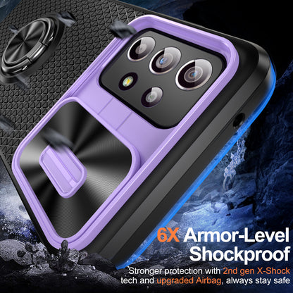 Phone Case for Samsung Galaxy S20 FE 4G / FE 5G / S20 Lite / S20 FE 2022 , Slide Lens Protection PC+TPU Kickstand Cover