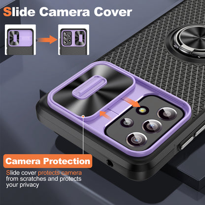 Phone Case for Samsung Galaxy S20 FE 4G / FE 5G / S20 Lite / S20 FE 2022 , Slide Lens Protection PC+TPU Kickstand Cover