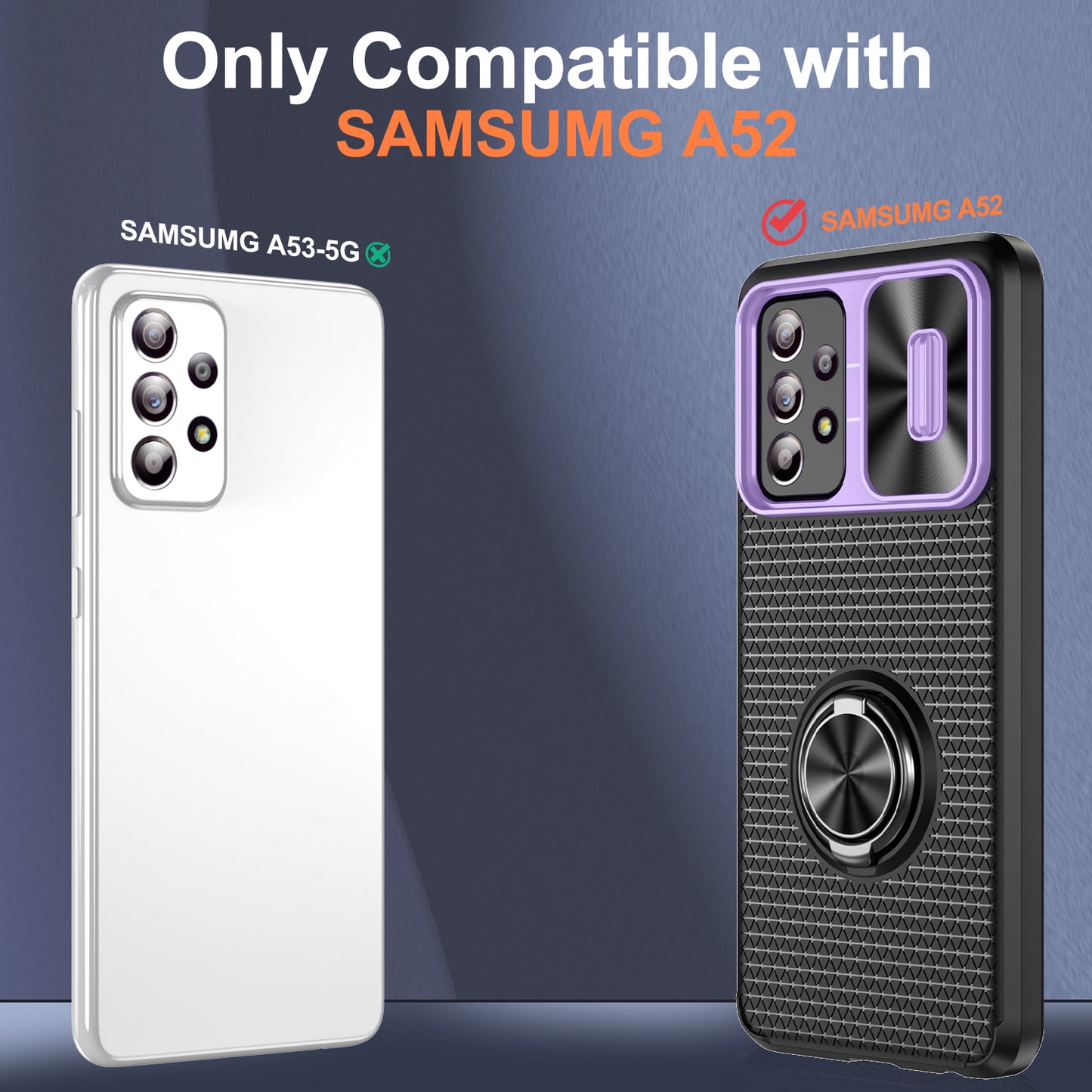 Phone Case for Samsung Galaxy S20 FE 4G / FE 5G / S20 Lite / S20 FE 2022 , Slide Lens Protection PC+TPU Kickstand Cover