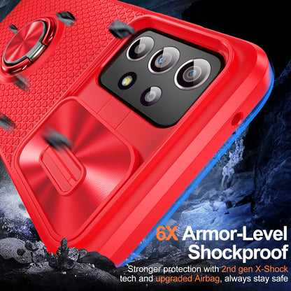 Phone Case for Samsung Galaxy S20 FE 4G / FE 5G / S20 Lite / S20 FE 2022 , Slide Lens Protection PC+TPU Kickstand Cover