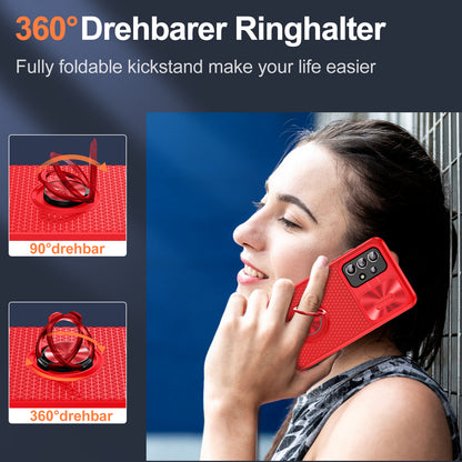 Phone Case for Samsung Galaxy S20 FE 4G / FE 5G / S20 Lite / S20 FE 2022 , Slide Lens Protection PC+TPU Kickstand Cover