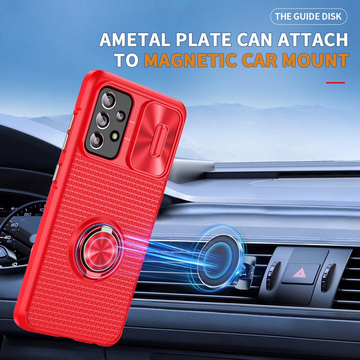 Phone Case for Samsung Galaxy S20 FE 4G / FE 5G / S20 Lite / S20 FE 2022 , Slide Lens Protection PC+TPU Kickstand Cover