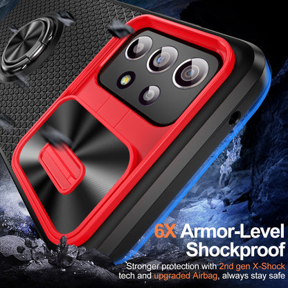 Phone Case for Samsung Galaxy S20 FE 4G / FE 5G / S20 Lite / S20 FE 2022 , Slide Lens Protection PC+TPU Kickstand Cover