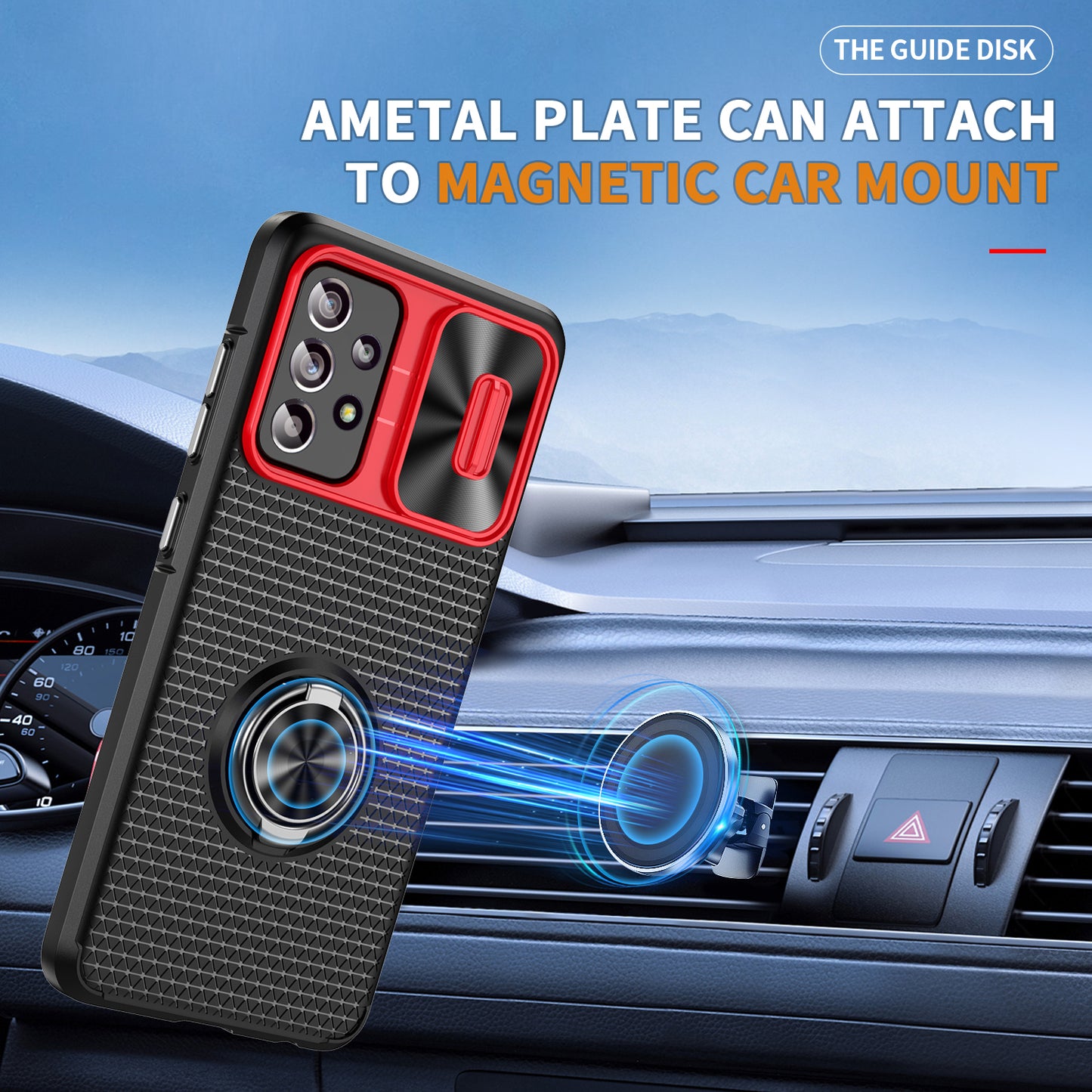 Phone Case for Samsung Galaxy S20 FE 4G / FE 5G / S20 Lite / S20 FE 2022 , Slide Lens Protection PC+TPU Kickstand Cover