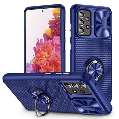 Phone Case for Samsung Galaxy S20 FE 4G / FE 5G / S20 Lite / S20 FE 2022 , Slide Lens Protection PC+TPU Kickstand Cover