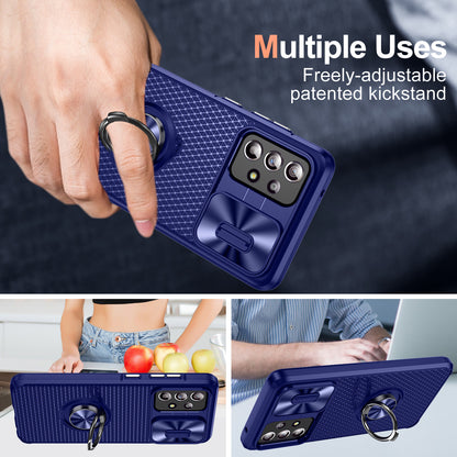 Phone Case for Samsung Galaxy S20 FE 4G / FE 5G / S20 Lite / S20 FE 2022 , Slide Lens Protection PC+TPU Kickstand Cover