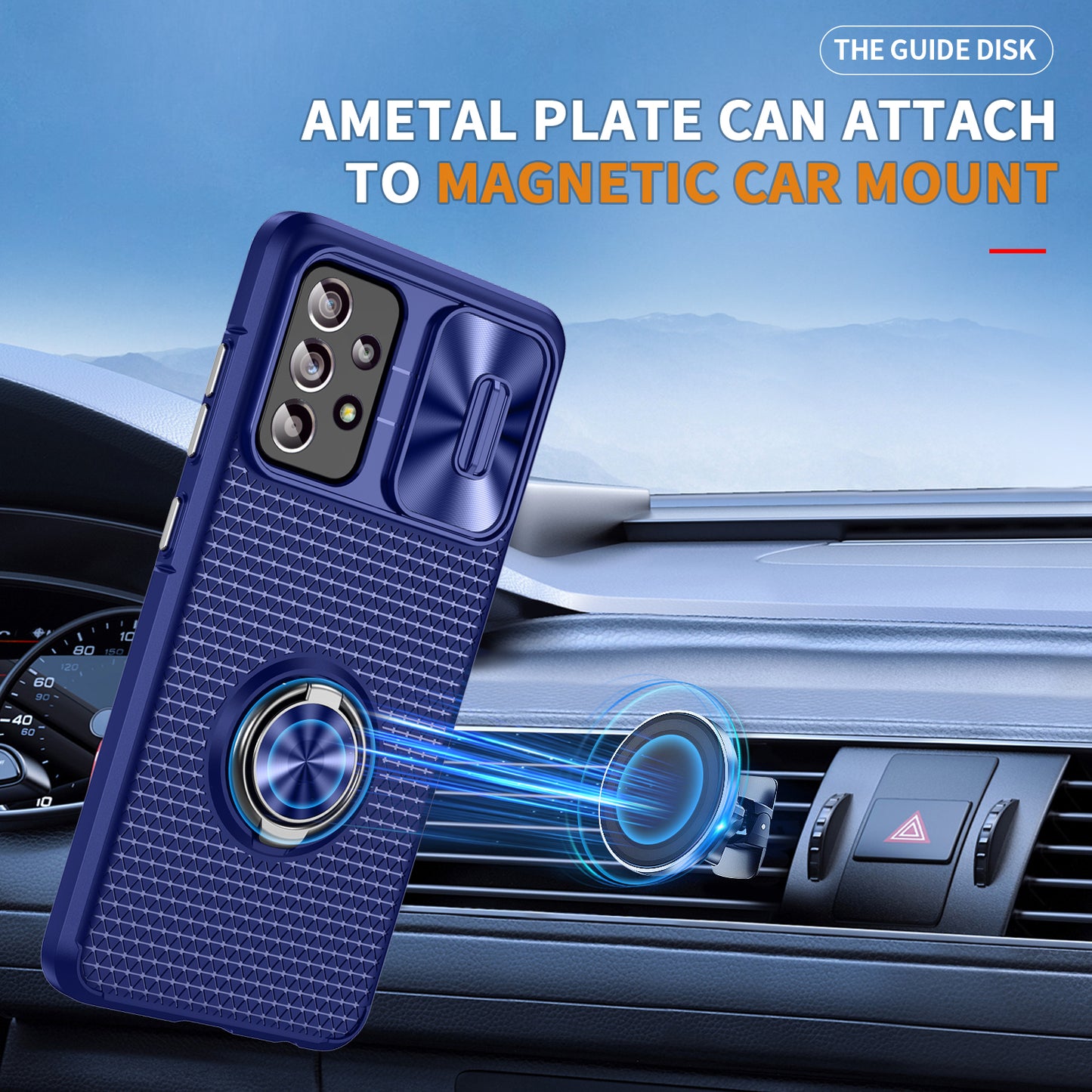 Phone Case for Samsung Galaxy S20 FE 4G / FE 5G / S20 Lite / S20 FE 2022 , Slide Lens Protection PC+TPU Kickstand Cover