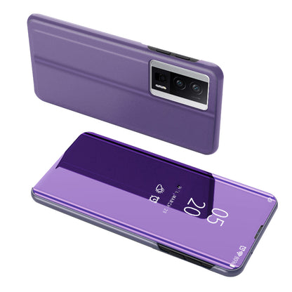 Mirror Surface Case for Xiaomi Redmi K60 5G / K60 Pro 5G / Poco F5 Pro 5G View Window Electroplating Leather Phone Cover