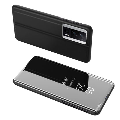 Mirror Surface Case for Xiaomi Redmi K60 5G / K60 Pro 5G / Poco F5 Pro 5G View Window Electroplating Leather Phone Cover
