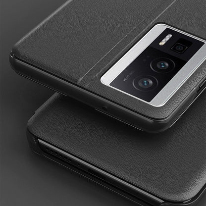 For Xiaomi Poco F5 Pro 5G / Redmi K60 Pro 5G / K60 5G Mobile Phone Case Stand PU Leather Cover with View Window
