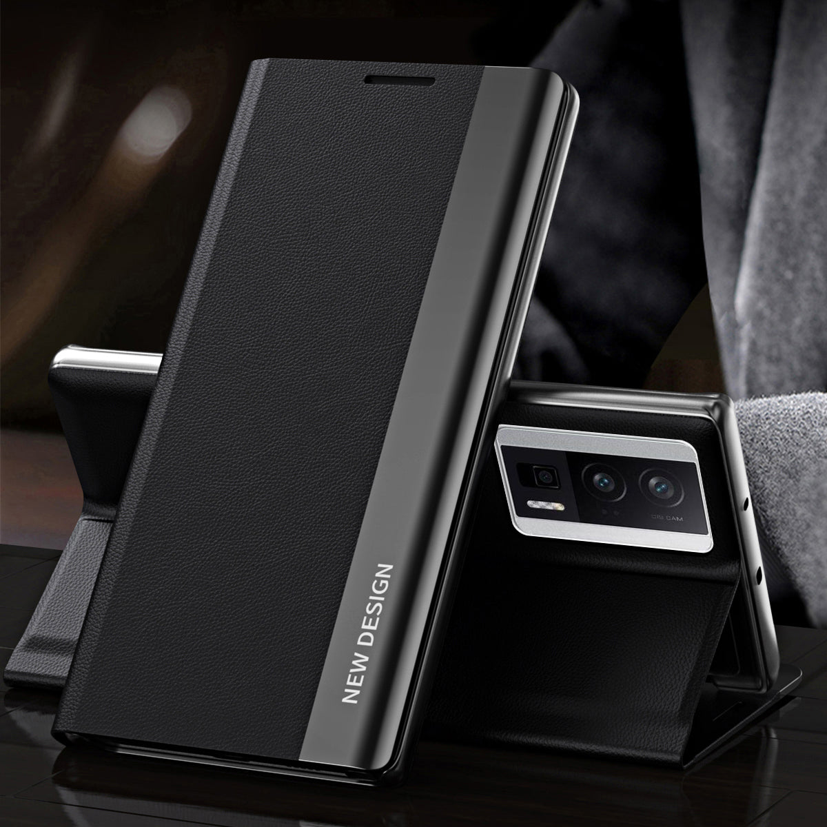 For Xiaomi Redmi K60 5G / K60 Pro 5G / Poco F5 Pro 5G Phone Case PU Leather Electroplating Phone Cover with Stand