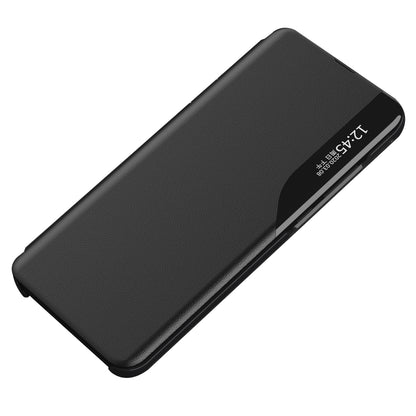 For Xiaomi Poco F5 5G / Redmi Note 12 Turbo View Window Phone Case PU Leather Anti-Scratch Phone Stand Cover