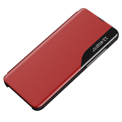 For Xiaomi Poco F5 5G / Redmi Note 12 Turbo View Window Phone Case PU Leather Anti-Scratch Phone Stand Cover