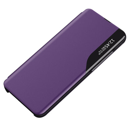 For Xiaomi Poco F5 5G / Redmi Note 12 Turbo View Window Phone Case PU Leather Anti-Scratch Phone Stand Cover