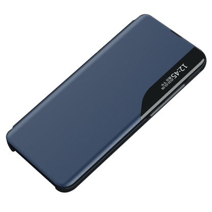 For Xiaomi Poco F5 5G / Redmi Note 12 Turbo View Window Phone Case PU Leather Anti-Scratch Phone Stand Cover