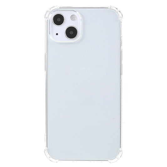 10Pcs For iPhone 14 Watermark-free 1.5mm TPU Case Clear Corner Protection Anti-drop Phone Cover