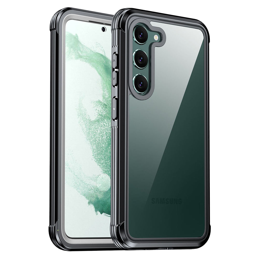 Transparent Case for Samsung Galaxy S23+ , PC + TPU Anti-drop Phone Cover with PET Screen Protector