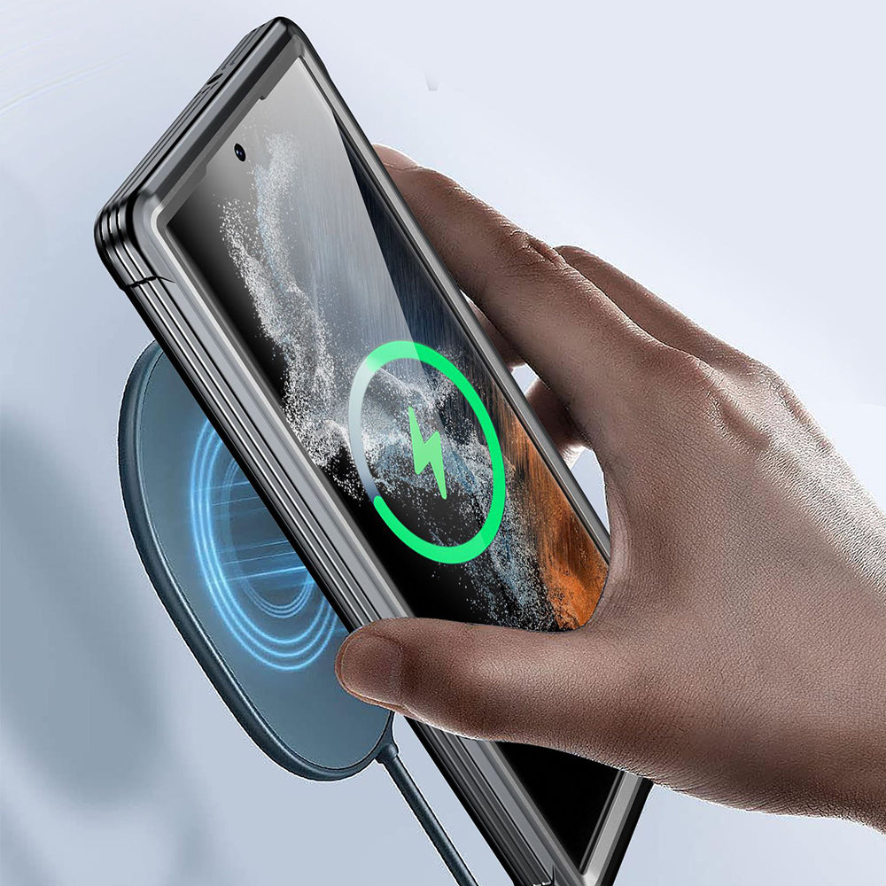 Transparent Case for Samsung Galaxy S23+ , PC + TPU Anti-drop Phone Cover with PET Screen Protector