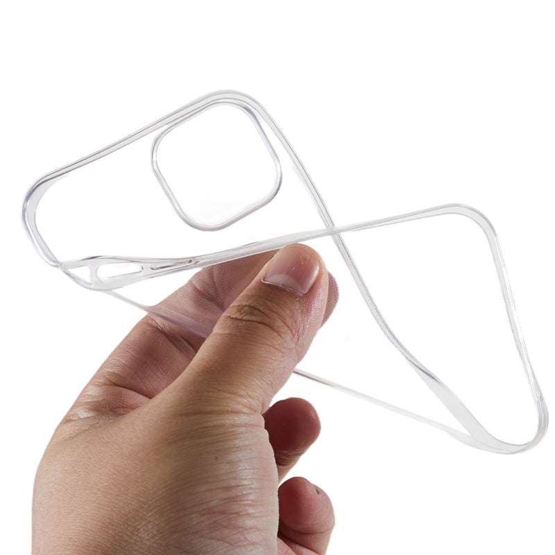 10Pcs 0.8mm Clear TPU Case for iPhone 14 , Watermark-free Ultra-thin Protective Phone Cover
