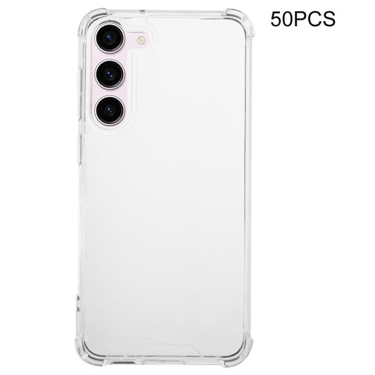50Pcs For Samsung Galaxy S23+ 1.5mm Acrylic+TPU Phone Cover Anti-drop Corner Protection Clear Case