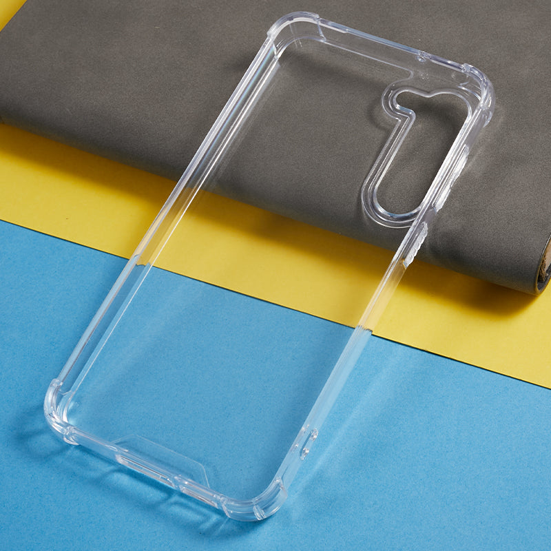 50Pcs For Samsung Galaxy S23+ 1.5mm Acrylic+TPU Phone Cover Anti-drop Corner Protection Clear Case