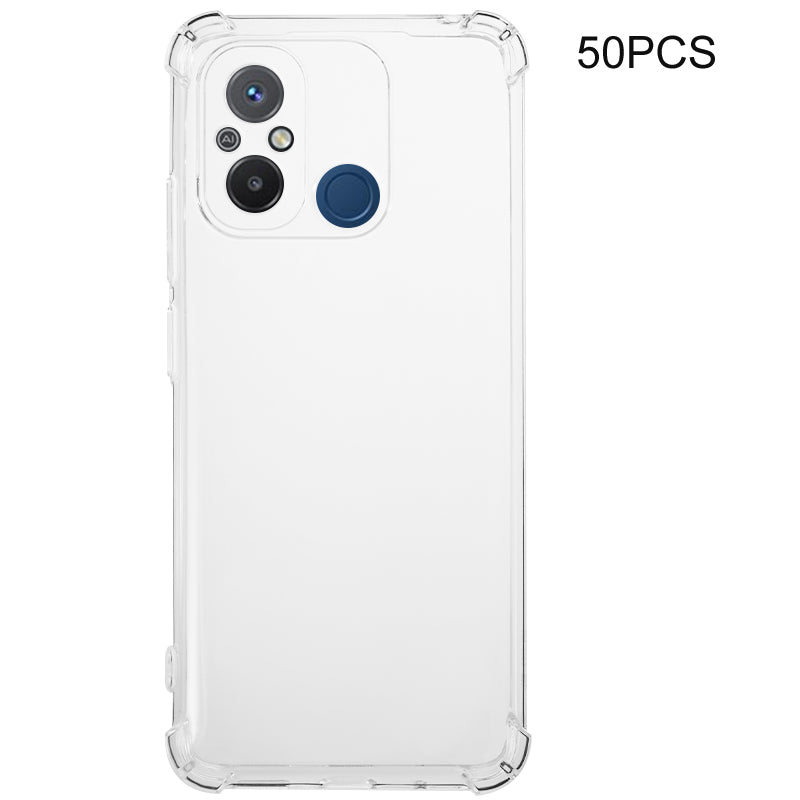 50Pcs 1.5mm TPU Case for Xiaomi Redmi 12C 4G Corner Protection Watermark-free Clear Phone Cover