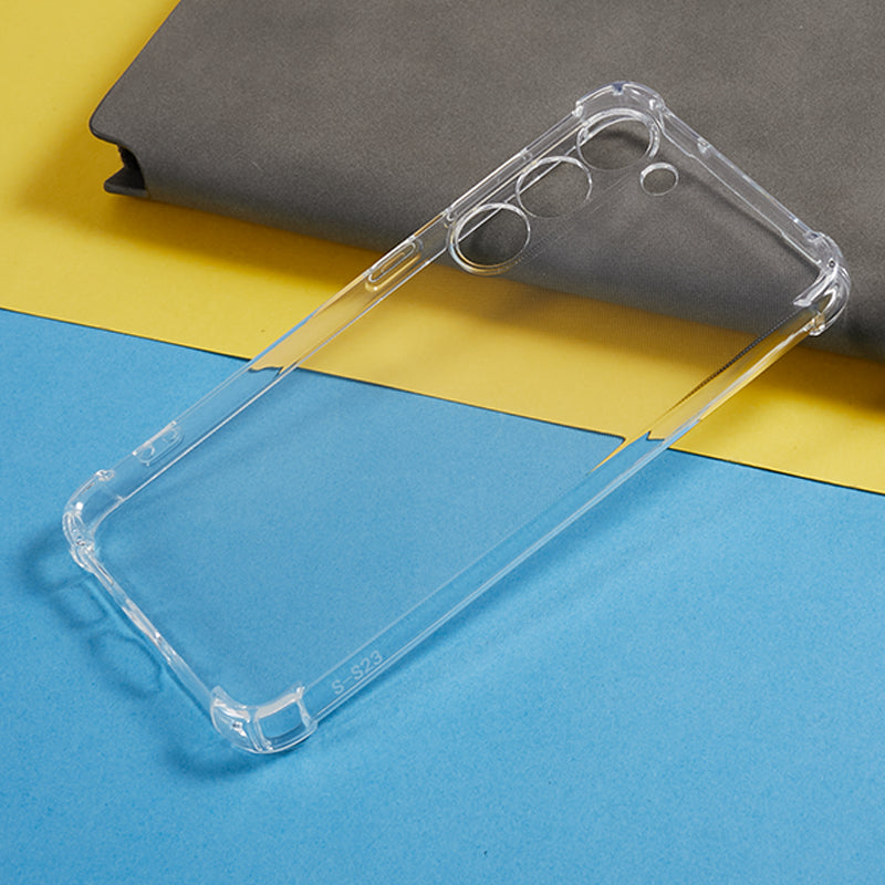 50Pcs 1.5mm TPU Case for Samsung Galaxy S23+ Clear Shell Corner Protection Watermark-free Phone Cover