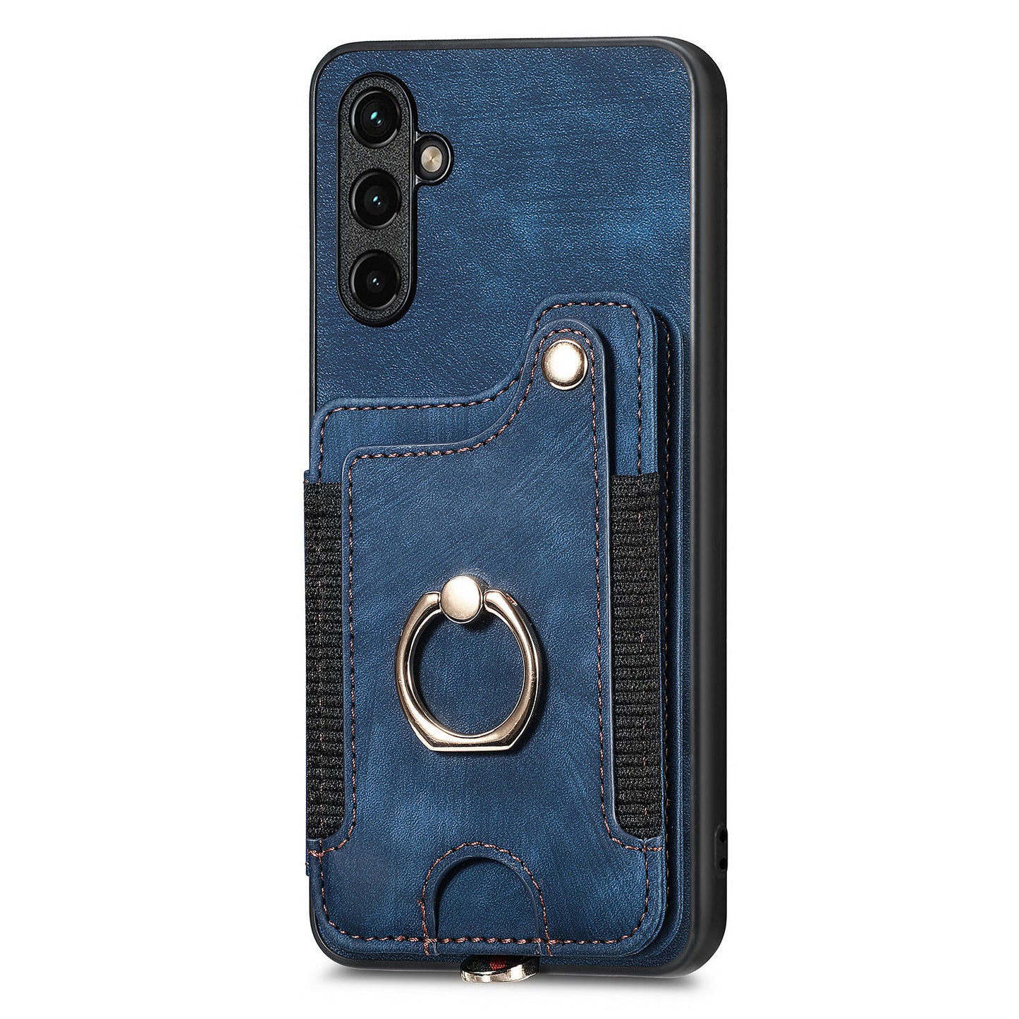 Phone Cover for Samsung Galaxy A54 5G PU Leather Coated PC+TPU RFID Blocking Card Slots Case with Kickstand