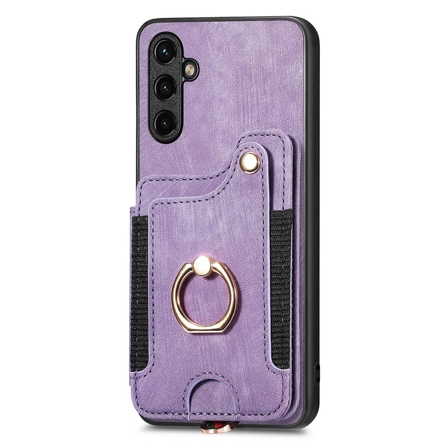Phone Cover for Samsung Galaxy A54 5G PU Leather Coated PC+TPU RFID Blocking Card Slots Case with Kickstand