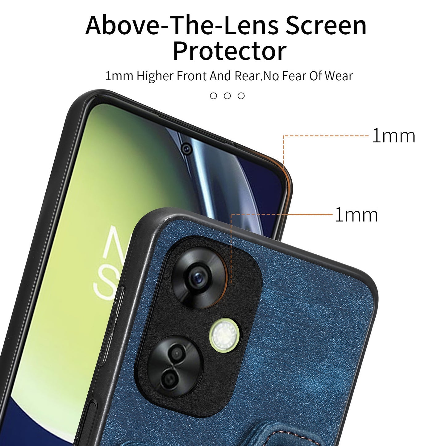 For OnePlus Nord CE 3 Lite 5G / Nord N30 5G RFID Blocking Kickstand Back Cover PU Leather Coated PC+TPU Phone Case with Card Holder