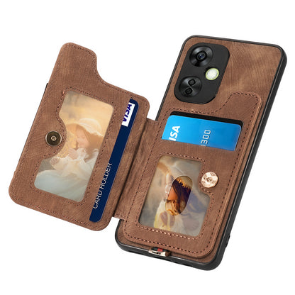 For OnePlus Nord CE 3 Lite 5G / Nord N30 5G RFID Blocking Kickstand Back Cover PU Leather Coated PC+TPU Phone Case with Card Holder