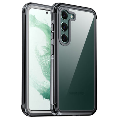 For Samsung Galaxy S22 5G Transparent Phone Case PC + TPU Smartphone Cover with PET Screen Protector