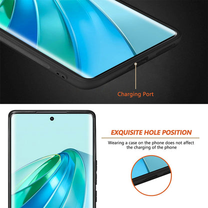 For Honor X9a 5G / Magic5 Lite 5G Magnetic Case Compatible with MagSafe PU Leather Coated PC+TPU Cover