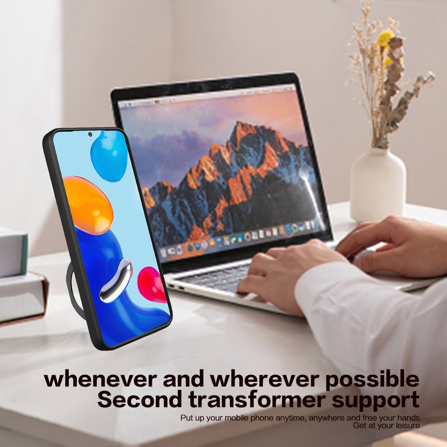 For Xiaomi Redmi Note 11 Pro 4G (MediaTek) / 5G (Qualcomm) / Note 11E Pro 5G / Note 11 Pro+ 5G (India) Kickstand TPU PC Phone Case with Slide Lens Cover