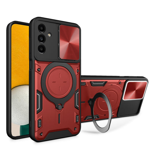 Kickstand Back Cover for Samsung Galaxy A13 5G / A04s 4G (164.7 x 76.7 x 9.1 mm) , TPU+PC Slide Lens Protection Phone Case