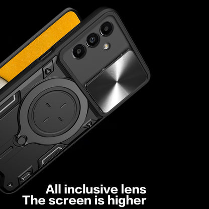 Kickstand Back Cover for Samsung Galaxy A13 5G / A04s 4G (164.7 x 76.7 x 9.1 mm) , TPU+PC Slide Lens Protection Phone Case