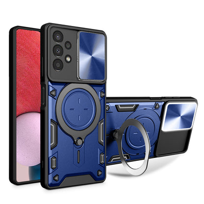 Kickstand Phone Case for Samsung Galaxy A13 4G Slide Lens Protection TPU+PC Back Cover
