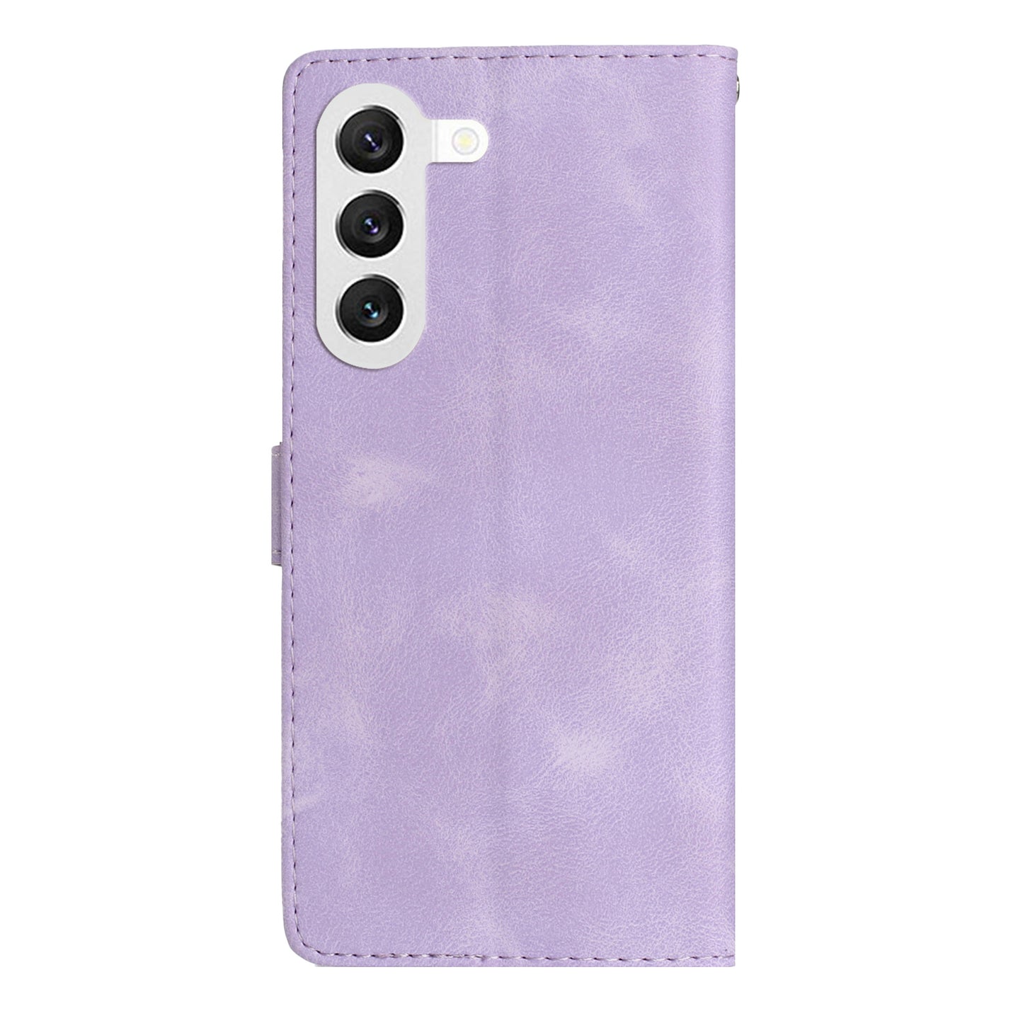 For Samsung Galaxy S23 Flip Stand Phone Case Flower Imprinted PU Leather Wallet Cover