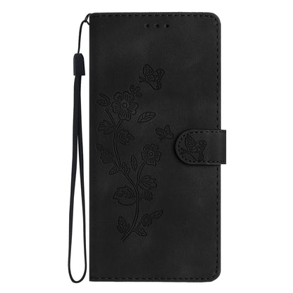 For Samsung Galaxy S23 Ultra Flower Imprinted Leather Phone Case Anti-drop Wallet Stand Cover