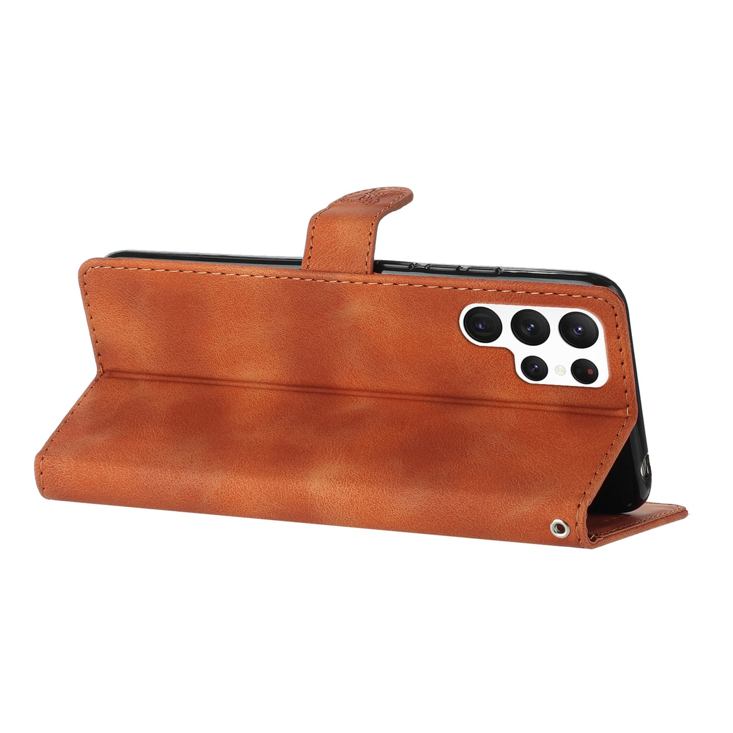 For Samsung Galaxy S23 Ultra Flower Imprinted Leather Phone Case Anti-drop Wallet Stand Cover