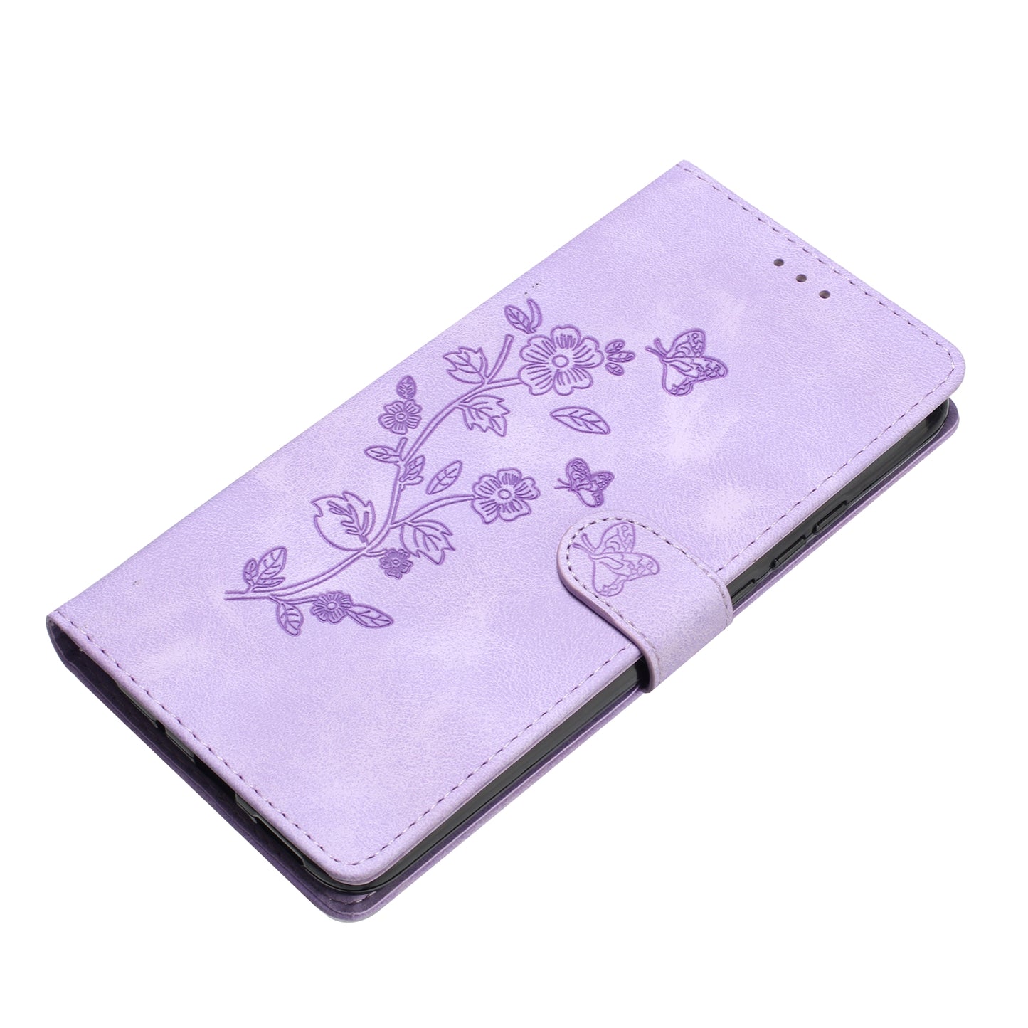 For Samsung Galaxy S23 Ultra Flower Imprinted Leather Phone Case Anti-drop Wallet Stand Cover