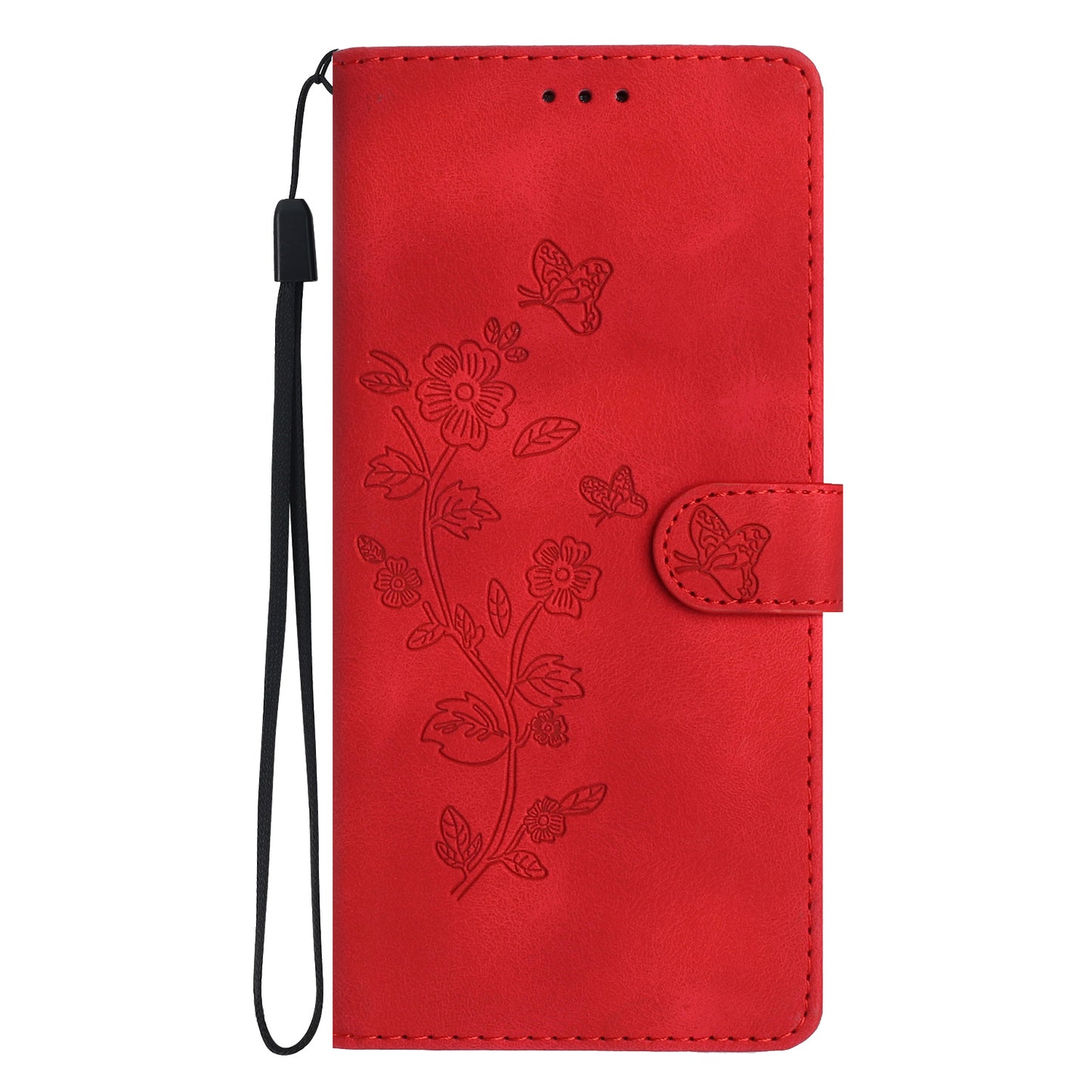 For Samsung Galaxy S23+ Flower Imprinted Anti-drop Shell Wallet Stand Leather Phone Case